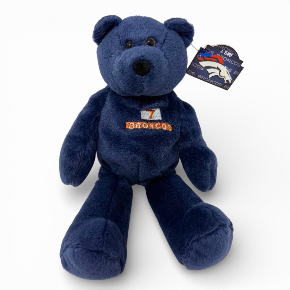 Limited Treasures NFL Football Denver‎ Broncos Elway # 7 Beanie Plush Bear